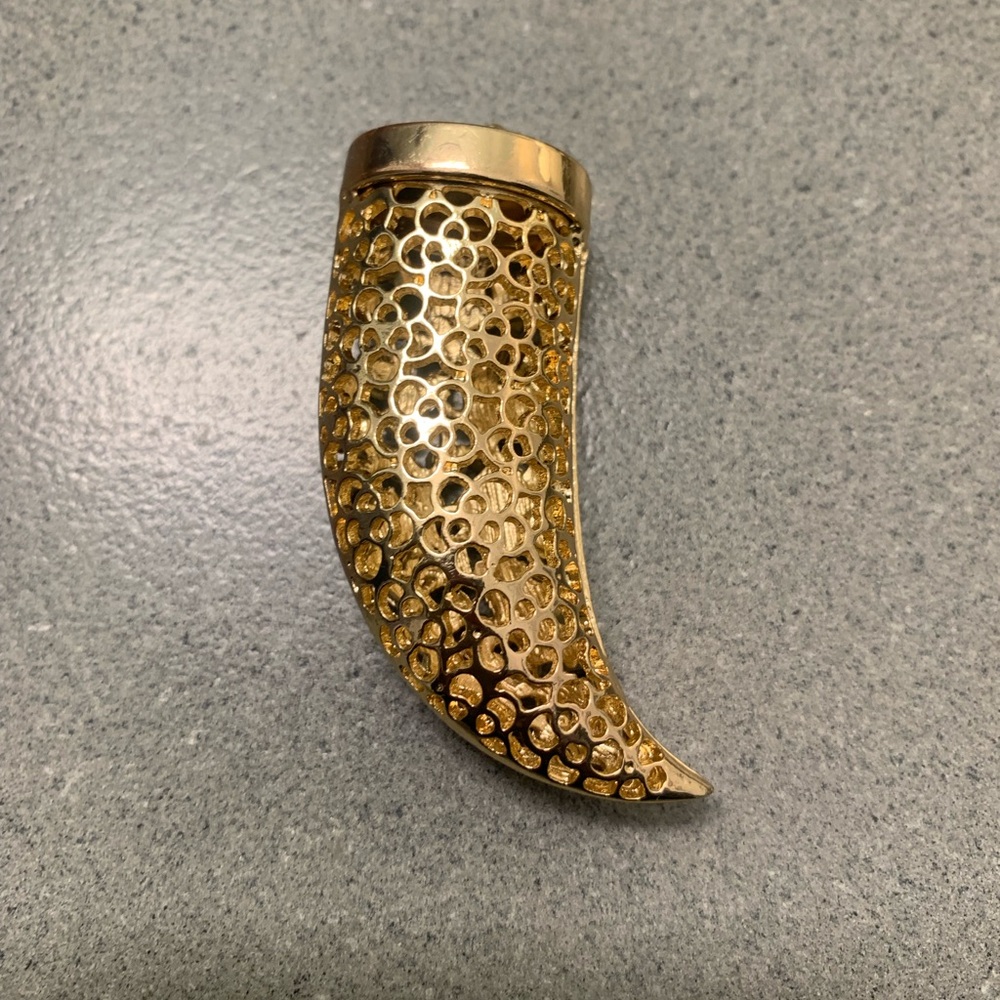 Gold and Black Crystal Pendant - Picture 2 of 6